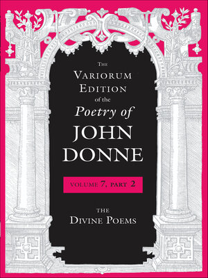 cover image of The Variorum Edition of the Poetry of John Donne